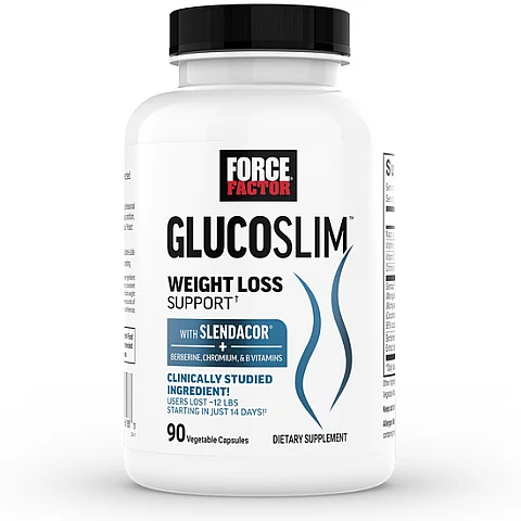 Glucoslim תומך בירידה במשקל ובסוכר בדם - 90 כמוסות צמחיות - מבית Force Factor Glucoslim תומך בירידה במשקל ובסוכר בדם - 90 כמוסות צמחיות - מבית Force Factor
