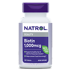 ביוטין 1000 מק"ג - 100 טבליות מבית NATROL