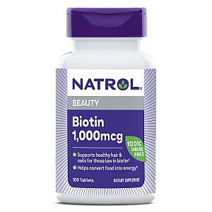 ביוטין 1000 מק"ג - 100 טבליות מבית NATROL