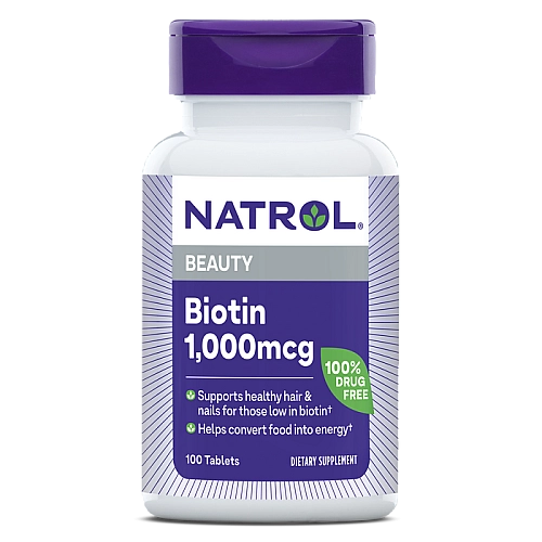 ביוטין 1000 מק"ג - 100 טבליות מבית NATROL