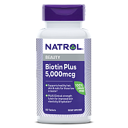 ביוטין פלוס 5,000 מק"ג עם לוטאין - 60 טבליות מבית NATROL