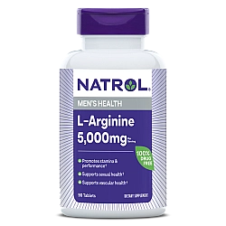 ל-ארגינין 5000 מ"ג - 90 טבליות (1,000 מ"ג לטבליה) - מבית NATROL