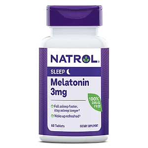 מלטונין 3 מ"ג הרדמות קלה 60 טבליות - מבית Natrol