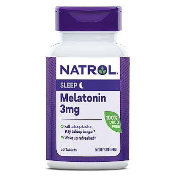 מלטונין 3 מ"ג הרדמות קלה 60 טבליות - מבית Natrol