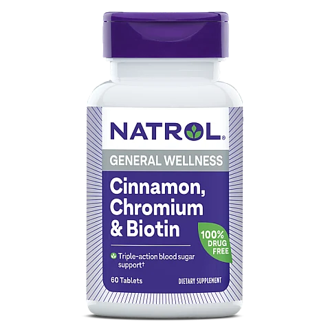 קינמון כרום וביוטין 60 טבליות - מבית Natrol קינמון כרום וביוטין 60 טבליות - מבית Natrol