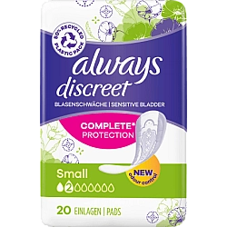 אולווייז דיסקרט לבריחת שתן S סמול 20 יחידות