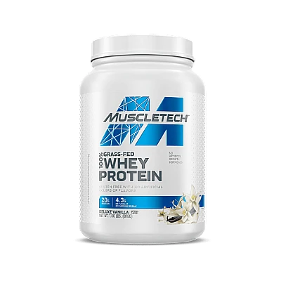 100% חלבון מי גבינה מפרות שניזונו מעשב וניל דלוקס 816 גרם - מבית MuscleTech