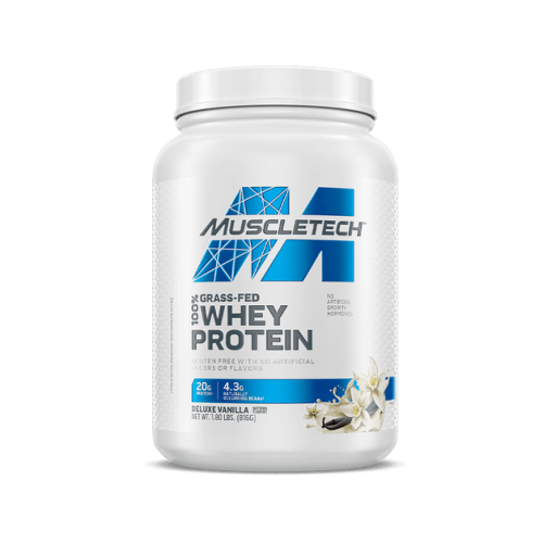 100% חלבון מי גבינה מפרות שניזונו מעשב וניל דלוקס 816 גרם - מבית MuscleTech