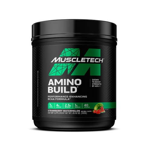 Amino Build חומצות אמינו BCAA תערובת אלקטרוליטים - תות ואבטיח - 593 גרם - מבית MuscleTech