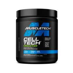 Cell Tech‎ Creactor קריאטין HCl + קריאטין ללא חומצה ללא טעם 240 גרם - מבית MuscleTech