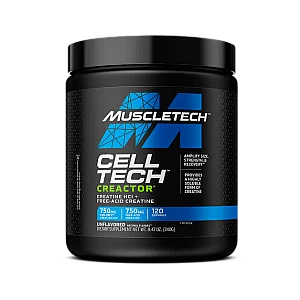 Cell Tech‎ Creactor קריאטין HCl + קריאטין ללא חומצה ללא טעם 240 גרם - מבית MuscleTech