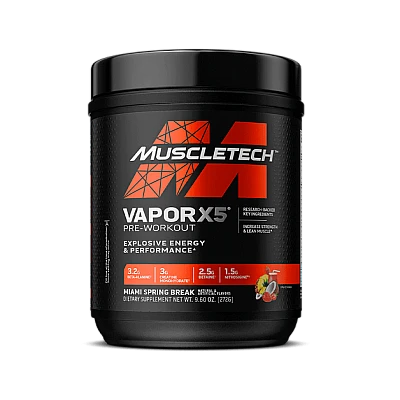 VaporX5 תוסף אמינו קדם אימון טעם מיקס מיאמי  - 272 גרם - מבית MuscleTech