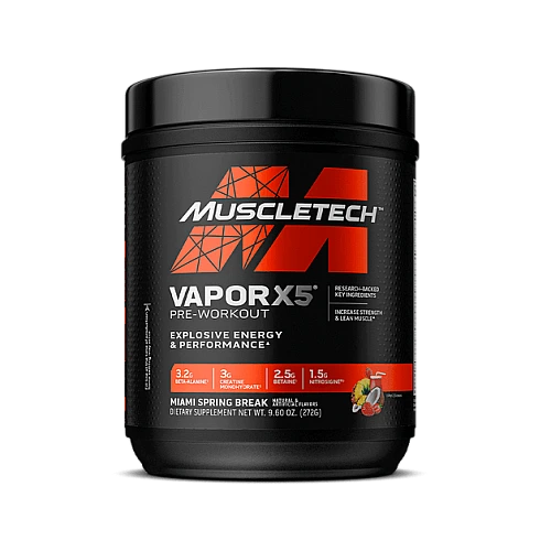 VaporX5 תוסף אמינו קדם אימון טעם מיקס מיאמי  - 272 גרם - מבית MuscleTech