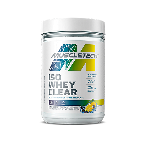 ISO Whey Clear חלבון מבודד טהור במיוחד - לימון ופירות יער - 503 גרם - מבית MuscleTech