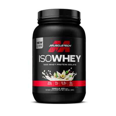 IsoWhey 100% חלבון איזו מי גבינה מבודד - בטעם וניל - 907 גרם - מבית MuscleTech