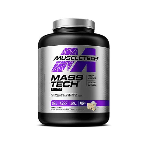 גיינר Mass Tech Elite בטעם עוגת וניל 2.72 ק"ג - מבית MuscleTech גיינר Mass Tech Elite בטעם עוגת וניל 2.72 ק"ג - מבית MuscleTech