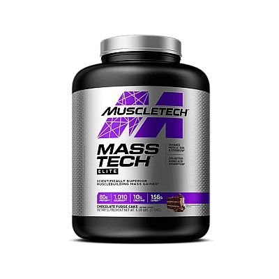 גיינר Mass Tech Elite בטעם עוגת פאדג' שוקולד 2.72 ק"ג - מבית MuscleTech
