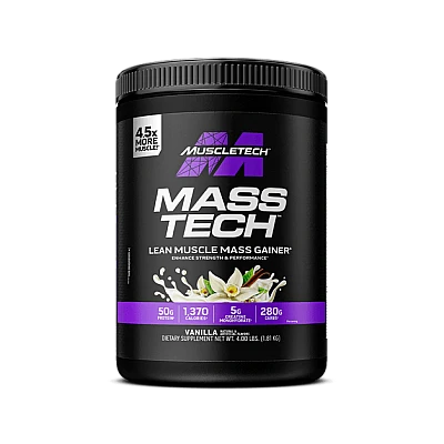 גיינר עלייה במסה Mass Tech בטעם תות 1.81 ק"ג - מבית MuscleTech