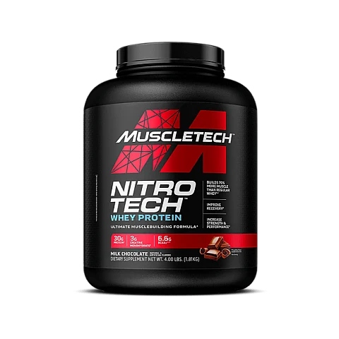 חלבון מי גבינה Nitro-Tech‎ שוקולד חלב 1.81 ק"ג - מבית MuscleTech