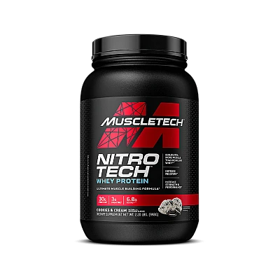 חלבון מי גבינה איזולט Nitro-Tech‎ ללא שומן - קרם עוגיות - 998 גרם - מבית MuscleTech
