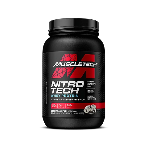 חלבון מי גבינה איזולט Nitro-Tech‎ ללא שומן - קרם עוגיות - 998 גרם - מבית MuscleTech