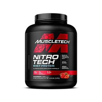 חלבון מי גבינה איזולט Nitro-Tech‎ - תות - 1.81 ק"ג - מבית MuscleTech