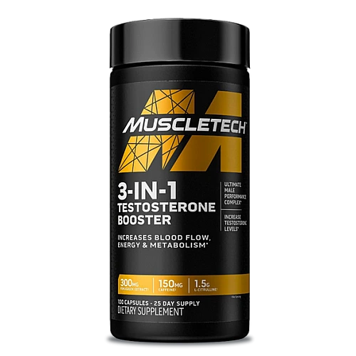 מאיץ טסטוסטרון 3 ב-1 תכולה 100 כמוסות - מבית MuscleTech