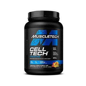 סדרת הביצועים חומצות אמינו + קריאטין CELL-TECH בטעם פונץ' הדרים טרופי 1.36 ק"ג - מבית MuscleTech