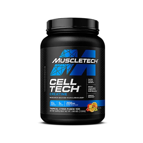 סדרת הביצועים חומצות אמינו + קריאטין CELL-TECH בטעם פונץ' הדרים טרופי 1.36 ק"ג - מבית MuscleTech סדרת הביצועים חומצות אמינו + קריאטין CELL-TECH בטעם פונץ' הדרים טרופי 1.36 ק"ג - מבית MuscleTech