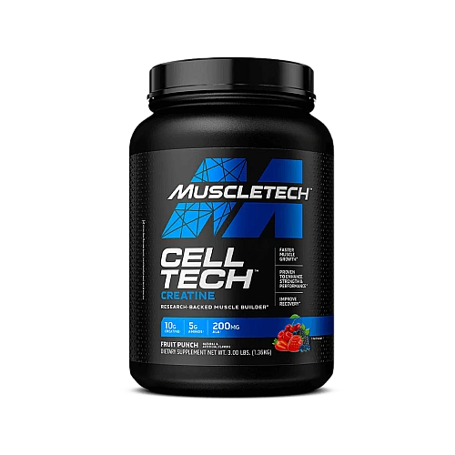 סדרת הביצועים חומצות אמינו + קריאטין CELL-TECH בטעם פונץ' פירות 1.36 ק"ג - מבית MuscleTech