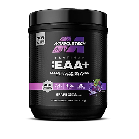 פלטינום 100% EAA+‎ - ענבים - 387 גרם - מבית MuscleTech