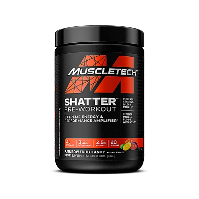 קדם אימון Shatter Pre-Workout Ripped תוסף לפני אימון בטעם סוכריות - 254 גרם - מבית MuscleTech