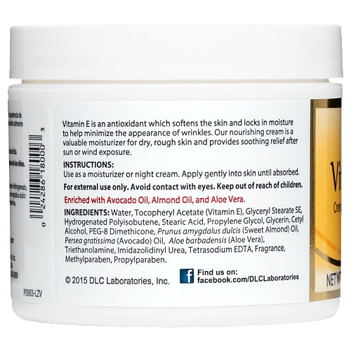 קרם ויטמין E לחות 114 גרם - De La Cruz