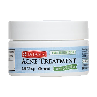 תכשיר עם 5% גופרית לטיפול באקנה לעור רגיש 6 גרם - De La Cruz
