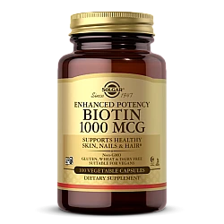 ביוטין 1000 מק"ג סולגאר - 100 כמוסות מבית SOLGAR