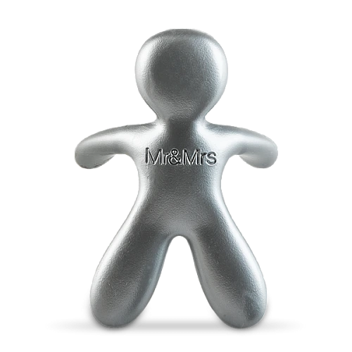 מטהר אוויר לרכב בניחוח סנדלווד - צבע כסף - מבית Mr & Mrs Fragrance