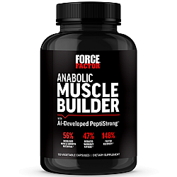 Anabolic Muscle Builder בונה שרירים אנאבולי עם PeptiStrong שפותח בבינה מלאכותית - 150 כמוסות צמחיות - מבית Force Factor