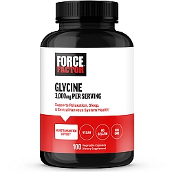 גליצין 3,000 מ"ג (1,000 מ"ג לכמוסה) 100 כמוסות צמחיות - מבית Force Factor