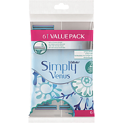 ג'ילט ונוס סימפל 2 להבים סכיני גילוח חד פעמיים 6 יחידות - מבית Gillette