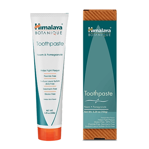 הימלאיה משחת שיניים בוטניק עם נים ורימונים ללא פלואוריד אורגני 150 גרם - מבית Himalaya