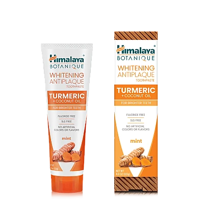 משחת שיניים בוטניק כורכום מלבינה + שמן קוקוס בטעם מנטה 113 גרם - מבית Himalaya