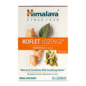 סוכריות למציצה קופלט נגד שיעול בטעם מנתול טבעי 20 לכסניות - מבית Himalaya