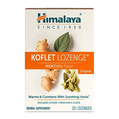 סוכריות למציצה קופלט נגד שיעול בטעם מנתול טבעי 20 לכסניות - מבית Himalaya