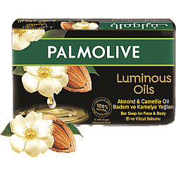 פלמוליב סבון מוצק שמני לומינוס שקדים וקמיליה 4 יחידות - מבית Palmolive