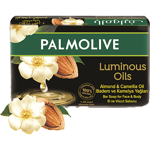 פלמוליב סבון מוצק שמני לומינוס שקדים וקמיליה 4 יחידות - מבית Palmolive