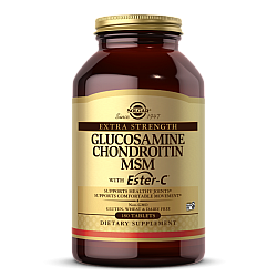 גלוקוזאמין כונדרואיטין MSM וחומצה Ester-C סולגאר - 180 טבליות מבית SOLGAR