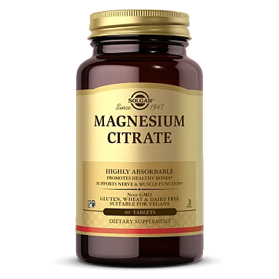 מגנזיום ציטראט סולגאר - 60 טבליות מבית SOLGAR