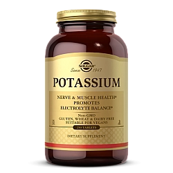 סולגאר Potassium אשלגן 250 טבליות - מבית SOLGAR