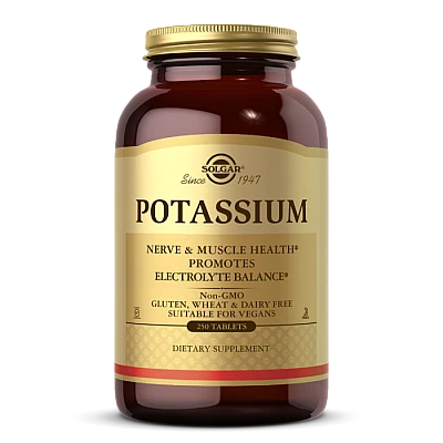 סולגאר Potassium אשלגן 250 טבליות - מבית SOLGAR