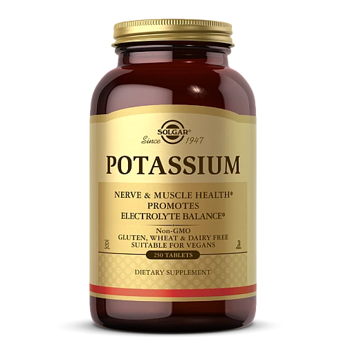 סולגאר Potassium אשלגן 250 טבליות - מבית SOLGAR